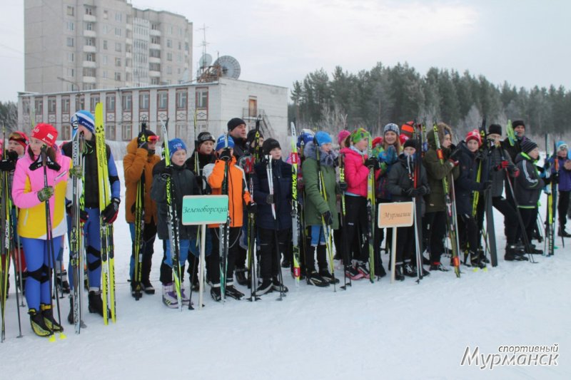 Матчевая встреча среди посёлков Мурманской области по лыжным гонкам.